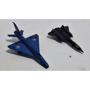 VINTAGE CORGI LINTOY & UNKOWN DIECAST JET FIGHTER BOMBER STEALTH LOT MIG 21 SR71